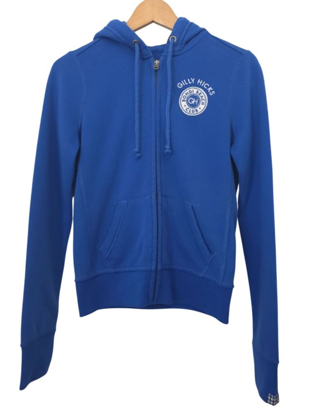 Gilly Hicks Bondi Beach Club Blue Zip-Up Hoodie Women's Sz S